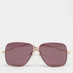 Pre Owned Marc Jacobs Pink/Gold Tone Marc 619/S Square Sunglasses