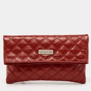 Marc Jacobs Red Quilted Leather Large Eugenie Clutch