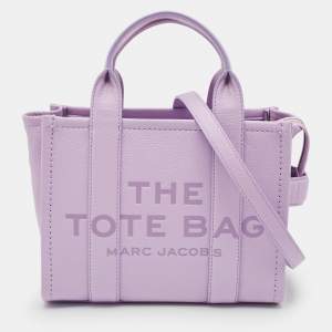 Pre Owned Marc Jacobs Lilac Leather Small The Tote Bag