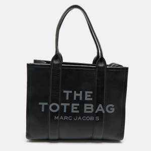 Marc Jacobs Black Leather Large The Tote Bag