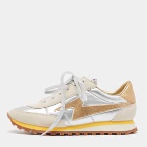 Marc Jacobs Two Tone Suede and Leather Lace Up  Sneakers Size 36