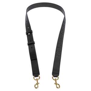 Marc Jacobs Black Monogram Embossed Leather Shoulder Strap