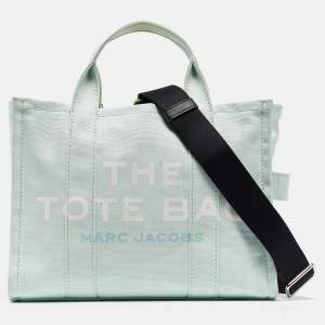 Marc Jacobs Mint Green/Black Canvas Medium The Tote Bag 