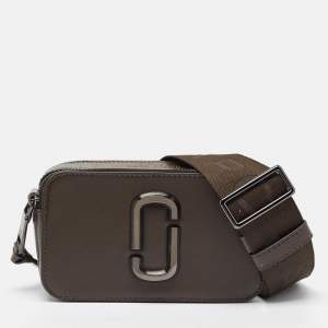 Marc Jacobs Metallic/Green Patent Leather Snapshot Camera Crossbody Bag