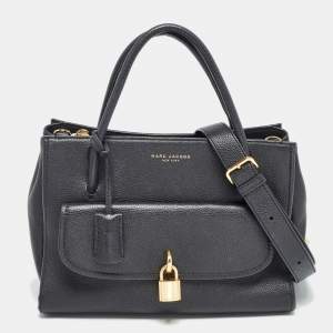 Marc Jacobs Black Leather Lock That Tote