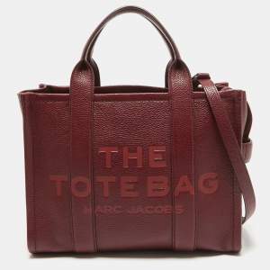 Marc Jacobs Burgundy Leather Medium The Tote Bag