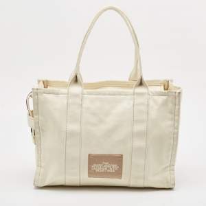 Marc Jacobs Cream Canvas Large The Tote Bag