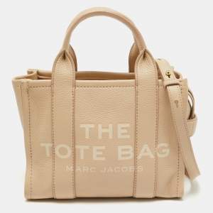 Marc Jacobs Beige Leather Small The Tote Bag