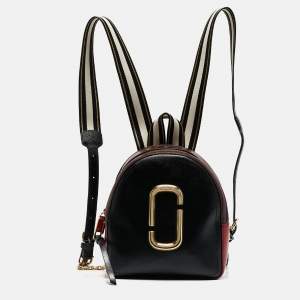 Marc Jacobs Black/Red Leather Pack Shot Backpack