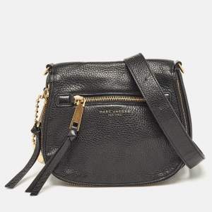 Marc Jacobs Black Leather Recruit Nomad Saddle Shoulder Bag