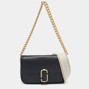 Marc Jacobs Black Leather The J MARC Crossbody Bag