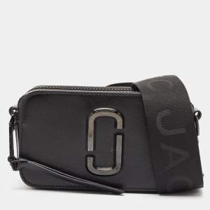 Marc Jacobs Black Patent Leather Snapshot Crossbody Bag