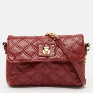 Marc Jacobs Red Quilted Leather Single Shoulder Bag