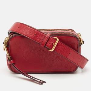 Marc Jacobs Red Leather Recruit Camera Crossbody Bag