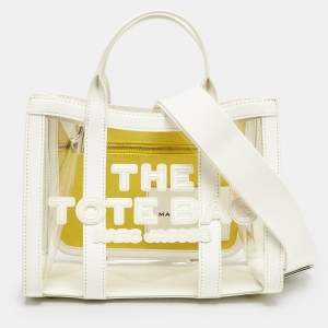 Marc Jacobs White/Clear PVC and Leather Small The Tote Bag