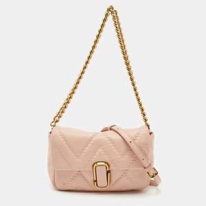 Marc Jacobs Pink Quilted Leather The J Marc Shoulder Bag
