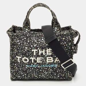 Marc Jacobs Black Canvas Small Ditsy Floral The Tote Bag