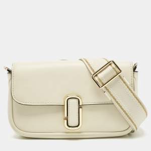Marc Jacobs White Leather Mini The J Marc Shoulder Bag