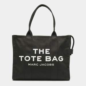 Pre Owned Marc Jacobs Black Canvas Large The Tote Bag