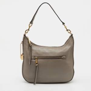 Pre Owned Marc Jacobs Grey Leather Recruit Hobo