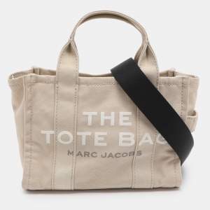مملوكة مسبقًا Marc Jacobs The Tote Small Beige Canvas Bag