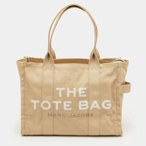 مملوكة مسبقًا Marc Jacobs The Tote Bag Large Beige Canvas Shopper Tote
