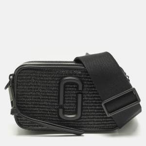 Pre Owned حقيبة كروس مارك جاكوبس سناب شوت كاميرا جلد لامع كريمي/أسود