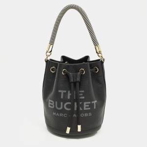 Pre Owned Marc Jacobs The Bucket Black Leather Bag