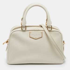 مملوكة مسبقًا Marc Jacobs Voyager Off White Leather Satchel