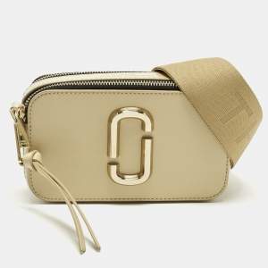 مملوكة مسبقًا Marc Jacobs Snapshot Beige Leather Crossbody Bag