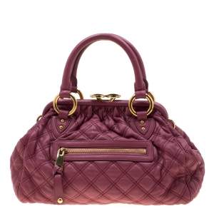 Marc Jacobs Pink Quilted Leather Stam Shoulder Bag