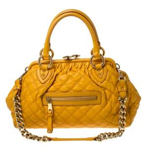 Marc Jacobs Yellow Quilted Leather Stam Shoulder Bag