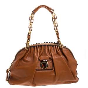 Pre Owned Marc Jacobs Tan Leather Capra Satchel