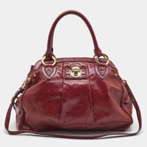 Marc Jacobs Alyona Purple Patent Leather Satchel