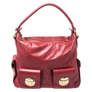 Pre Owned Marc Jacobs Red Leather Multi Pocket Shoulder Bag