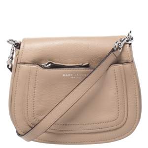 Pre Owned Marc Jacobs Beige Leather Crossbody Bag