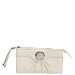 Marc by Marc Jacobs Cream Leather Continental Wallet