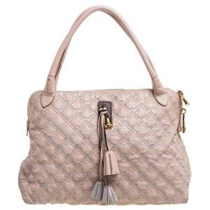 Pre Owned Marc Jacobs Pink Quilted Leather Memphis Robert Jena Satchel