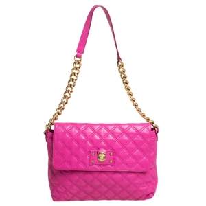 Marc Jacobs Fuchsia Leather XL Single Shoulder Bag