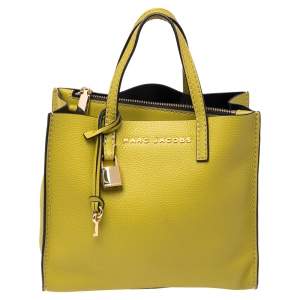 Marc Jacobs Lime Green Leather Mini Grind Tote