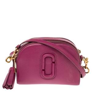 Marc Jacobs Fuchsia Leather Small Shutter Camera Crossbody Bag
