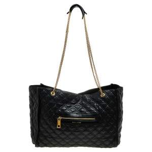 Marc Jacobs Black Quilted Leather Tote