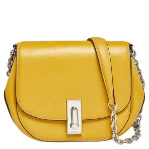 Marc Jacobs Yellow Leather West End The Jane Saddle Shoulder Bag 