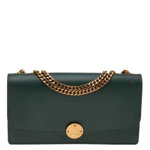 Marc Jacobs Dark Green Leather Big Trouble Shoulder Bag