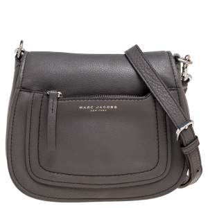 Marc Jacobs Grey Leather Mini Empire City Crossbody Bag