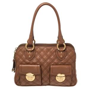 Marc Jacobs Brown Quilted Leather Classic Blake Bag