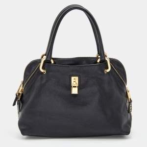 Pre Owned Marc Jacobs Black Leather Paradise Rio Satchel