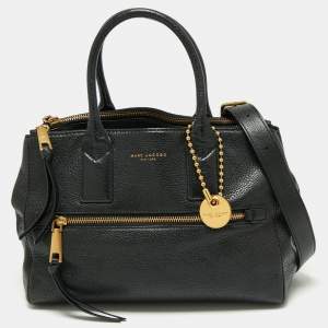 Marc Jacobs Black Leather Recruit East West Tote