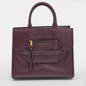 Marc Jacobs Burgundy Leather Madison North South Tote