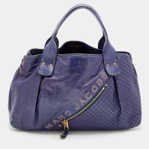 Marc Jacobs Purple Leather Eyelet Tote